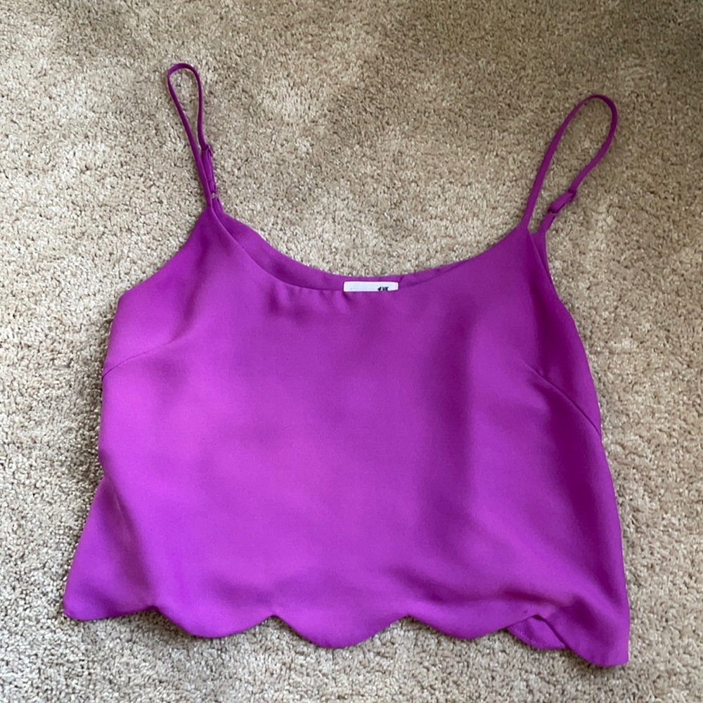 Scalloped Crop Top